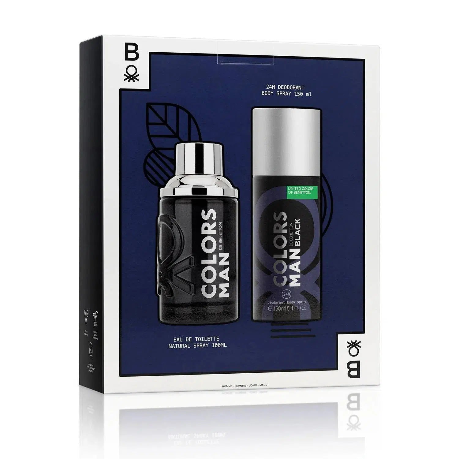 Benetton Colors Man Black 2-Piece Gift Set For Men